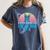 Boston Terrier Dad Retro Women's Comfort Colors T-Shirt Denim