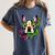 Boston Terrier In Day Of The Dead Sugar Skull Dog Women's Comfort Colors T-Shirt Denim