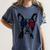 Boston Terrier Dog 4th July America USA Flag Men Women Kids Women's Comfort Colors T-Shirt Denim