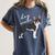 Boston Terrier Dog Mom Woman Women Women's Comfort Colors T-Shirt Denim