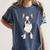 Boston Terrier Dog Motif Pet Art Boston Terrier For Men Women Kids Women's Comfort Colors T-Shirt Denim