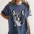 Boston Terrier Dog Motif Pet Illustration Boston Terrier For Men Women Kids Women's Comfort Colors T-Shirt Denim