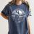 Boston Terrier Dog Nature Scene Graphic Art Men Women Girls Kids Women's Comfort Colors T-Shirt Denim