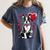 Boston Terrier Dog Valentine's Day Dog Owner Valentine Women's Comfort Colors T-Shirt Denim