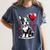 Boston Terrier Dog Valentine's Day Dog Owner Women's Comfort Colors T-Shirt Denim