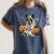 Boston Terrier Ghost Boo Halloween Costume Spooky Season Women's Comfort Colors T-Shirt Denim