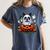 Boston Terrier Ghost Boo Halloween Kids Women's Comfort Colors T-Shirt Denim