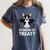 Boston Terrier Halloween Shirt Did Someone Say Treat Women's Comfort Colors T-Shirt Denim