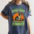 Boston Terrier Halloween Zombie American Gentleman Dog Lover Women's Comfort Colors T-Shirt Denim