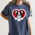 Boston Terrier Heart Cute Puppy Lover Or Dog Owner Women's Comfort Colors T-Shirt Denim