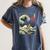 Boston Terrier Japanese Kanagawa Wave Surf Dog Women's Comfort Colors T-Shirt Denim