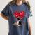 Boston Terrier Lover Heart Shape Boston Terrier Valentine Women's Comfort Colors T-Shirt Denim
