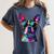 Boston Terrier Lovers Pop Art Boston Terrier Women's Comfort Colors T-Shirt Denim