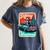 Boston Terrier Merry Christmas Tree Truck Santa Dog X-Mas Women's Comfort Colors T-Shirt Denim