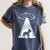 Boston Terrier Mom Dad Dog Alien UFO Women's Comfort Colors T-Shirt Denim