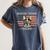 Boston Terrier Mom Dog Lovers American Flag 4th Of July Women's Comfort Colors T-Shirt Denim
