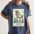 Boston Terrier Mom Skeleton Tarot Card Witch Vibes Dog Mom Women's Comfort Colors T-Shirt Denim