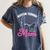 Boston Terrier Mom Women's Comfort Colors T-Shirt Denim