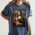 Boston Terrier Mona Lisa Painting Art Dog Mom Dad For Men Women Kids Women's Comfort Colors T-Shirt Denim