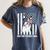 Boston Terrier Papa Cool Dog Lover USA American Flag Men Women Women's Comfort Colors T-Shirt Denim