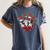 Boston Terrier Santa Claus Elf Reindeer Christmas Dog X-Mas Women's Comfort Colors T-Shirt Denim
