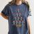 Boston Terrier Santa Hat Xmas Light Men Women Christmas Tree Women's Comfort Colors T-Shirt Denim