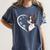 Boston Terrier Shirts For Women Girls Kids Heart Cute Women's Comfort Colors T-Shirt Denim