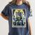 Boston Terrier Tarot Card Dog Women's Comfort Colors T-Shirt Denim
