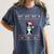 Boston Terrier Wearing Santa Hat Ugly Xmas Dog Lovers Women's Comfort Colors T-Shirt Denim