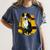 Boston Terrier s Mid-Century Modern Art s Street Grunge Women's Comfort Colors T-Shirt Denim