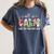 All Is Calm Said No Teacher Ever Teacher Christmas Women's Comfort Colors T-Shirt Denim