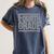 Checkered Fourth Grade Teacher Team Crew Back To School Women's Comfort Colors T-Shirt Denim
