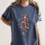 Christmas Musical Note Music Lover Teacher Sing Carols Jesus Women's Comfort Colors T-Shirt Denim