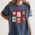 Christmas Teacher Stamps Women's Comfort Colors T-Shirt Denim