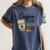 Coffee Gives Me Teacher Power Teacher Elementary Women Women's Comfort Colors T-Shirt Denim