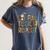 Coffee Teach Repeat Leopard Print Back To School Teachers Women's Comfort Colors T-Shirt Denim