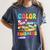 Color The World With Kindness Teachers Back To School Women's Comfort Colors T-Shirt Denim Color The World With Kindness Teachers Back To School Women's Comfort Colors T-Shirt Denim