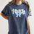 Coquette Bow Teach Teacher Happy First Day Back To School Women's Comfort Colors T-Shirt Denim Coquette Bow Teach Teacher Happy First Day Back To School Women's Comfort Colors T-Shirt Denim
