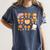 Coquette Bow Teacher Thanksgiving Fall Autumn Girls Women Women's Comfort Colors T-Shirt Denim