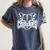 Cougars Teacher Student School Sports Fan Team Spirit Women's Comfort Colors T-Shirt Denim