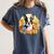 Cute Boston Terrier Spring Flower Garden Colorful Puppy Dog Women's Comfort Colors T-Shirt Denim