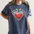 Cute Distressed Super Teacher Superhero Apple Women's Comfort Colors T-Shirt Denim Cute Distressed Super Teacher Superhero Apple Women's Comfort Colors T-Shirt Denim