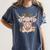 Cute Floral Highland Cow Back To School For Women Teacher Women's Comfort Colors T-Shirt Denim Cute Floral Highland Cow Back To School For Women Teacher Women's Comfort Colors T-Shirt Denim