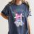 Cute Ghost Book Reading Halloween Teacher Top Girls Women Women's Comfort Colors T-Shirt Denim