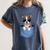 Cute Pocket Boston Terrier Lover Dog Mom Women's Comfort Colors T-Shirt Denim