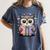 Cute Reading Owl Book Lover Teacher Librarian Bookworm Women's Comfort Colors T-Shirt Denim Cute Reading Owl Book Lover Teacher Librarian Bookworm Women's Comfort Colors T-Shirt Denim