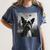 Dog Mom Dad Alien Selfie Boston Terrier UFO For Men Women Women's Comfort Colors T-Shirt Denim
