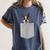 Dog In Your Pocket Boston Terrier For Men Women Girls Kids Women's Comfort Colors T-Shirt Denim