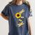 Dragonfly Sunflower Teacher Growth Mindset Choose To Shine Women's Comfort Colors T-Shirt Denim