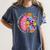 Dyslexia Different Perspective Reading Brain Floral Teacher Women's Comfort Colors T-Shirt Denim